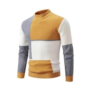 Imagem de Suéter Masculino De Tricô Quente Com Gola Redonda Casual Para Outono I