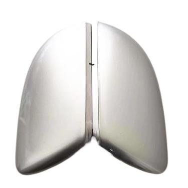 Imagem de 1 par de capa de espelho lateral compatível com vw golf 6 mk6 gti r20 touran 2011 2012 2013 2014 2015 tampa retrovisor do carro acessórios automotivos(Silver)