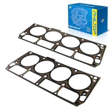 Imagem de PHILTOP Junta de cabeça de cilindro MLS compatível com Chevy Silverado 1500 Tahoe Suburban 1500 Avalanche Express, GMC Sierra 1500 Yukon XL 1500 Savana, para motor LS1 LS6 V8 4.8L 5.3L 5.7L, 12498544
