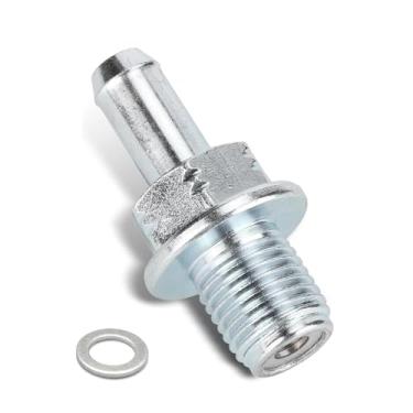 Imagem de Zeathery Válvula PCV, válvula de escape unidirecional de liga antiferrugem com gaxeta, peça de reposição OEM #17130-RBB-A01 17130-PND-A01, compatível com Honda Civic CRV Accord (prata)