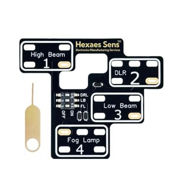 Imagem de Hexaes Sens Personalizável 6 Mod alto e 8 Mod alto para Chevy Silverado e Sierra 1500/2500/3500 Classic 2003-2007 | Faróis de neblina DRL de farol baixo permanecem acesos com faróis altos (preto)