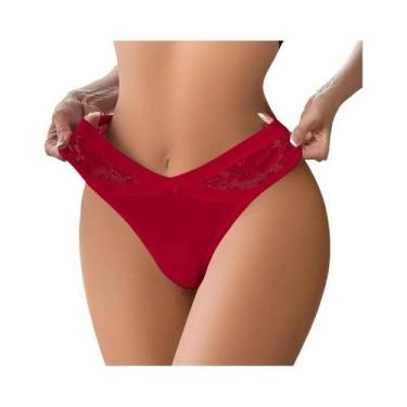 Imagem de Calcinha Feminina De Cintura Baixa Com Renda, Decoração De Laço Em Pat