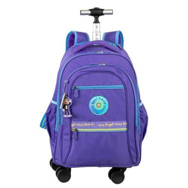 Imagem de Mochila com Carrinho Sestini Paul Frank Fun 4 Rodas Lilás