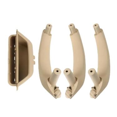 Imagem de Compatível com bmw x3 x4 f25 f2651419209216 maçaneta da porta interior do carro esquerda direita maçaneta do painel da porta interna puxar guarnição capa substituição maçaneta(Beige LHD 1 Set)