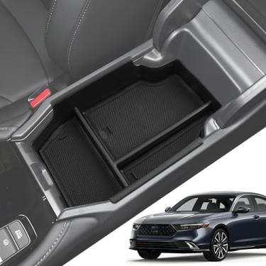 Imagem de LANGBEAN Organizador de console central para Honda Accord 2025 2024 2023, caixa de armazenamento de apoio de braço ABS, organizador de bandeja de console médio, palete de contêiner de inserção de