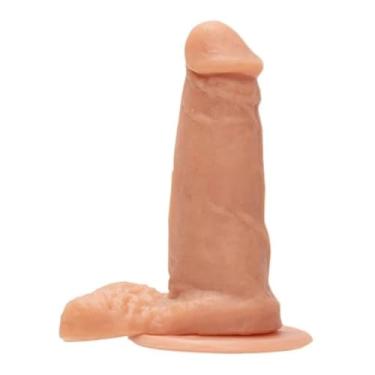 Imagem de Prótese Maciça Com Escroto E Ventosa 12,5 X 3,2Cm Brinquedo Adulto Realista Dildo Consolador MVN15 (NATURAL)