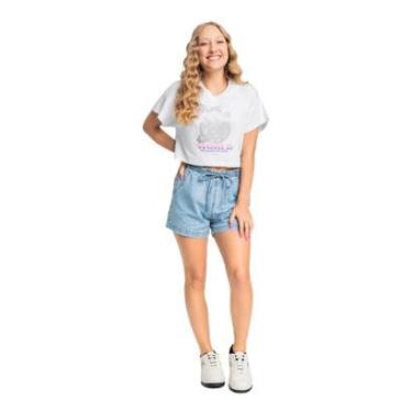 Imagem de Blusa em Algodão Juvenil Manga Curta Gloss-Feminino