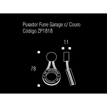Imagem de Puxador zen fune garage couro -zen design, Rose Couro Marrom