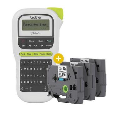 Imagem de Kit Rotulador Brother PT H110 + 3 Fitas TZe231
