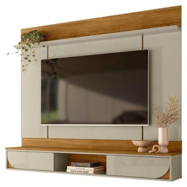 Imagem de Painel Suspenso Para Tv 65 Pol Aura 2 Portas Deslizantes 182 cm Cumaru Opala Madetec
