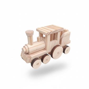 Imagem de Locomotiva de Madeira Artesanal  Brinquedo Decoração quarto infantil