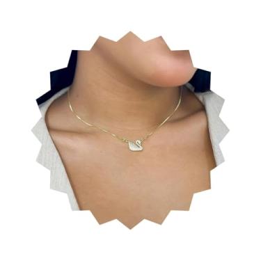 Imagem de Colar Cisne Cravejado Em Zircônia Folheado A Ouro 18k