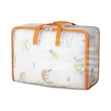 Imagem de Saco De Armazenamento Dobrável De Plástico Com Zíper Para Cobertores, 