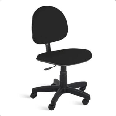 Imagem de Cadeira de Escritório Executiva Giratória Ergonômica com Tecido Preto, Espuma Injetada e Rodízios Antirriscos - Home Gourmet