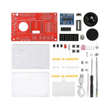 Imagem de Kit De Soldagem DIY Para Rádio FM 87-108MHz RDA5807 Para Ensino Escola