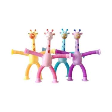 Imagem de Brinquedo De Tubo De Sucção Girafa Para Alívio Do Estresse, Presente P