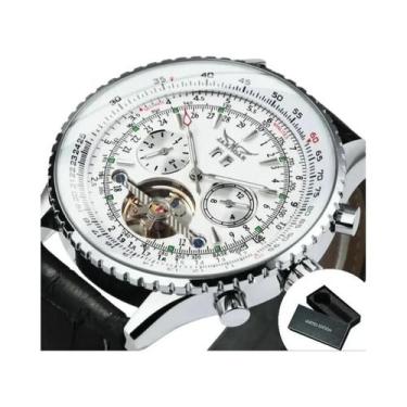 Imagem de Relógio Masculino De Luxo Com Turbilhão Automático JARAGAR, Pulseira D