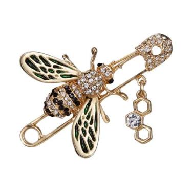 Imagem de Broche De Abelha Com Strass, Estilo Vintage, Fofo, Com Borla De Favo D
