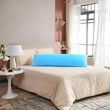 Imagem de Travesseiro Corpo 100% Silicone Xuxão Grande 1,35 x 0,48M - Azul Bebê
