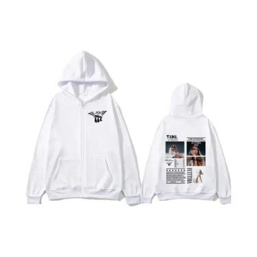 Imagem de Hoodie Solto Com Estampa Gótica Para Mulheres, 100% Algodão, Estilo Ha