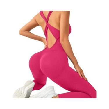 Imagem de Macacão De Ginástica Sem Costura Para Mulheres, Leggings De Yoga, Roup