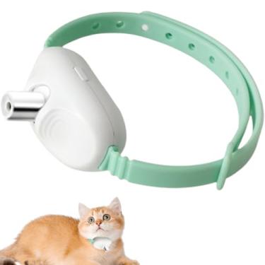 Imagem de Brinquedos interativos para gatos, coleira de ponteiro para gatos, coleira de ponteiro de luzes LED, coleiras divertidas elétricas inteligentes | Coleiras para animais de estimação em ambientes