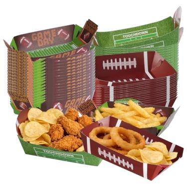 Imagem de baotongle Kit de suprimentos de festa de futebol com 36 peças, pratos de comida descartáveis, decorações e lembrancinhas de festa de futebol ideal para aniversário e festa na porta traseira