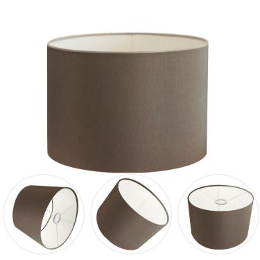 Imagem de Cúpula Abajur E Luminária Cilíndrica Vivare Cp-7017 ø40x21cm - Bocal Nacional Cáqui