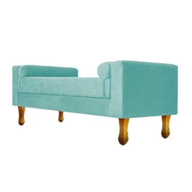 Imagem de Recamier Félix King Size 195cm Suede Azul Tiffany