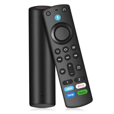 Imagem de Controle remoto de voz de substituição para todas as séries, TV Cube/Stick, compatível com 4K Max/4K (1ª/2ª geração), (2ª/3ª geração)/Lite/HD, adequado para Insignia/Toshiba/Pioneer Hisense e TCL