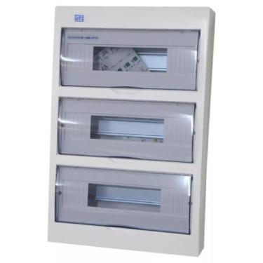 Imagem de Quadro Distribuição Embutir 36 Disjun Fumê Weg + Barramento