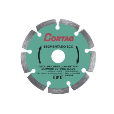 Imagem de Disco Diamantado Cortag Segmentado Eco Corte Seco 110 mm