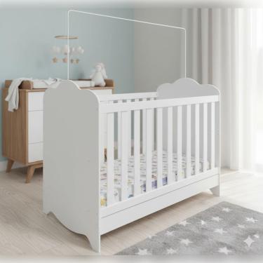 Imagem de Berço 3 em 1 Peroba Móveis Provençal Aconchego com Colchão Herval Baby Encanto