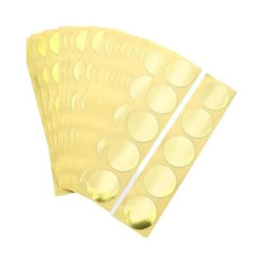 Imagem de Adesivos Redondos De Engrenagem Dourados E Prateados De 45mm, 100 Peça