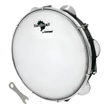 Imagem de Pandeiro Liverpool Sambrasil Standard 10'' Pele Branca - Pre