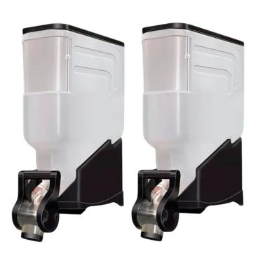 Imagem de 2 Módulos Dispenser Avulso 35 Litros ou 15 Kilos Armazenamento Ração Grão Cereais Preto Plast Penser