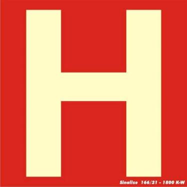 Imagem de Placa de Pvc Fotoluminescente Autoadesiva 15x15 Hidrante 350 Ab Sinalize Placa Fotolum.15x15 (h