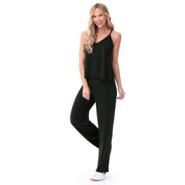 Imagem de Pijama de Alça com Renda Preto Zee Rucci, P