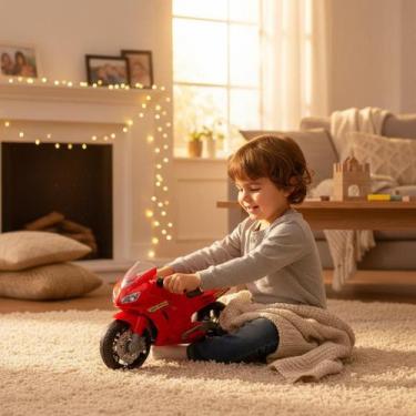 Imagem de Super Moto 360 Esportiva Vermelha Bicicleta Infantil Alta Performance 