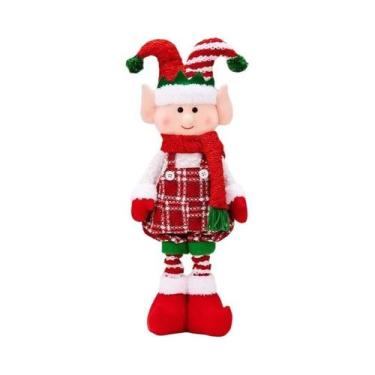 Imagem de Estátuas De Elfos Vermelhas E Verdes Expansíveis Para Vitrine, Decoraç