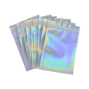 Imagem de Sacos Ziplock Holográficos a Laser 20-40 Peças, Embalagem Autoadesiva 