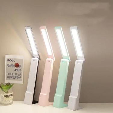 Imagem de Lâmpada De Mesa LED Dobrável Com Carregamento USB, Controle Por Toque,