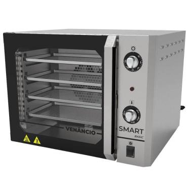 Imagem de Forno Industrial Convector Venâncio Elétrico Smart Basic 4 Esteira Corpo E Painel Inox 110V Fcsb4e