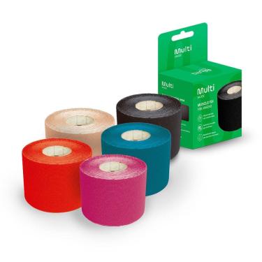 Imagem de Kit 5 Fitas Kinesio Muscle Fix 5x500cm Tape Bangadem Multi Saude - HC028K