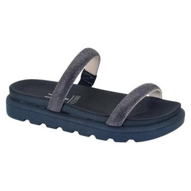 Imagem de Papete Vizzano 2 Tiras Strass Calce Facil Strass Marinho, Marinho, 36