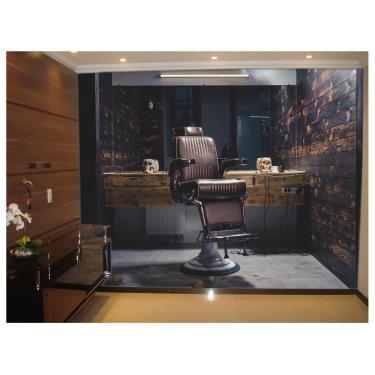 Imagem de Papel De Parede Barbearia Cadeira Retrô 3D Brb05