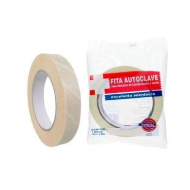 Imagem de Fita Adesiva Autoclave 19mm X 30m Eurocel Kit C/ 3 Unidades