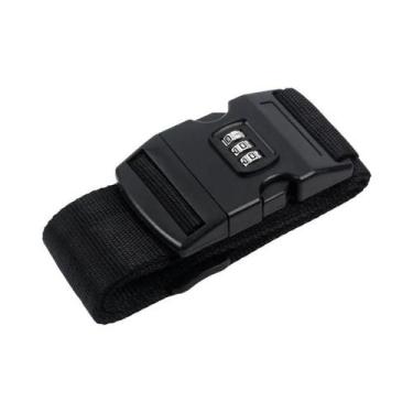 Imagem de Cinta De Bagagem Ajustável Antifurto Com Cadeado De Senha Para Malas E