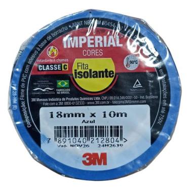 Imagem de Fita Isolante Cor Azul 10M Imperial - 3M
