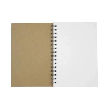 Imagem de Caderno Retro De Papel Kraft Com Espiral, Diário Em Branco Para Desenh